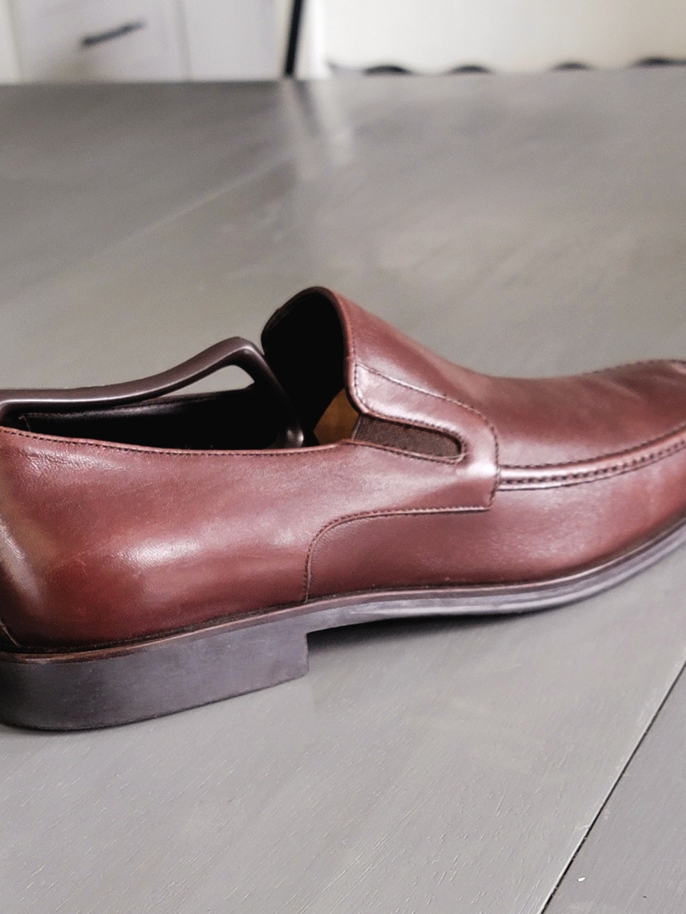 Bruno Magli Raging Dark Brown Leather Slip On Loafers Italy Men 7.5 W